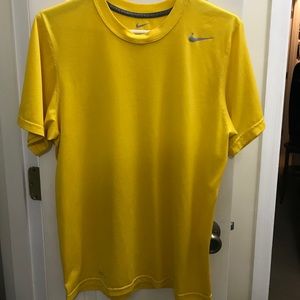 Nike Yellow Dri Fit Activewear Casual T-Shirt